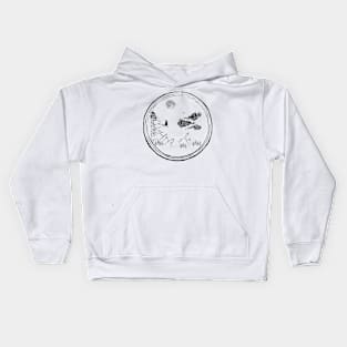 night sky -moon - cat - sky Kids Hoodie